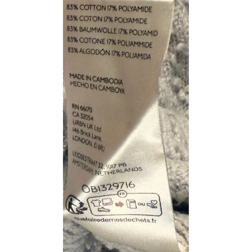 Free People Found My Friend Cardigan Sweater Knit Boho Cropped‎ Gray XS